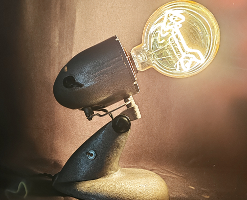 ventilateur, fonte, lampe, flêche